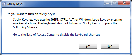 L&agrave;m thế n&agrave;o để d&ugrave;ng Sticky Keys của Windows