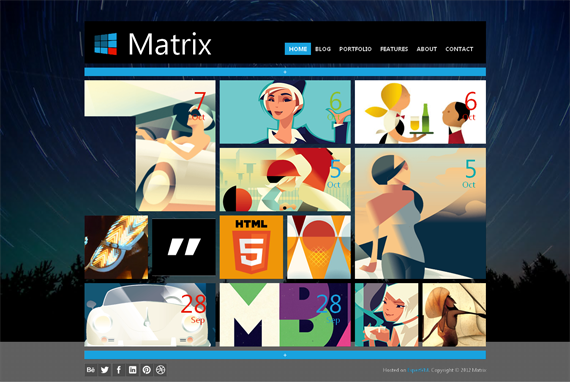 Xu hướng thiết kế website metro ui Matrix