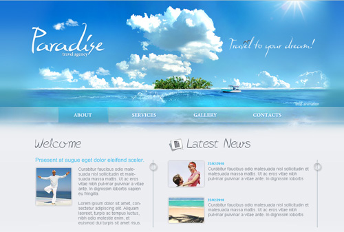 Mẫu website của công ty du lịch