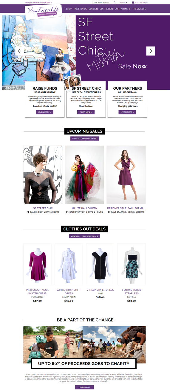 Mẫu website bán quần áo
