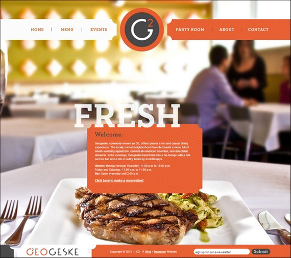Website nhà hàng G2 Geo Geske
