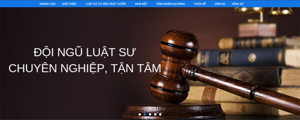 Giao diện website công ty Luật Khôi Việt thiết kế tại ADC Việt Nam