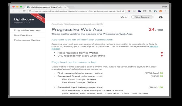 Lighthouse đã thêm Progressive Web App vào nhiệm vụ khảo sát của mình
