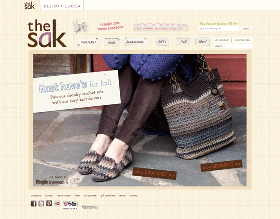 website thời trang The Sak, thiết kế website thời trang