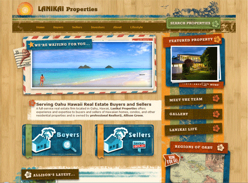 Website bất động sản Lanikai Properties, thiết kế web bất động sản