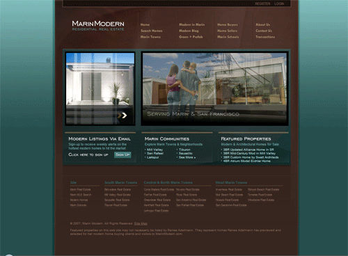 Website bất động sản Marin, thiết kế web bất động sản