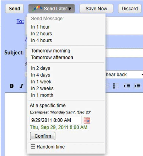 Boomerang hẹn giờ gửi và nhận thư trong Gmail, tiện ích Boomerang 02