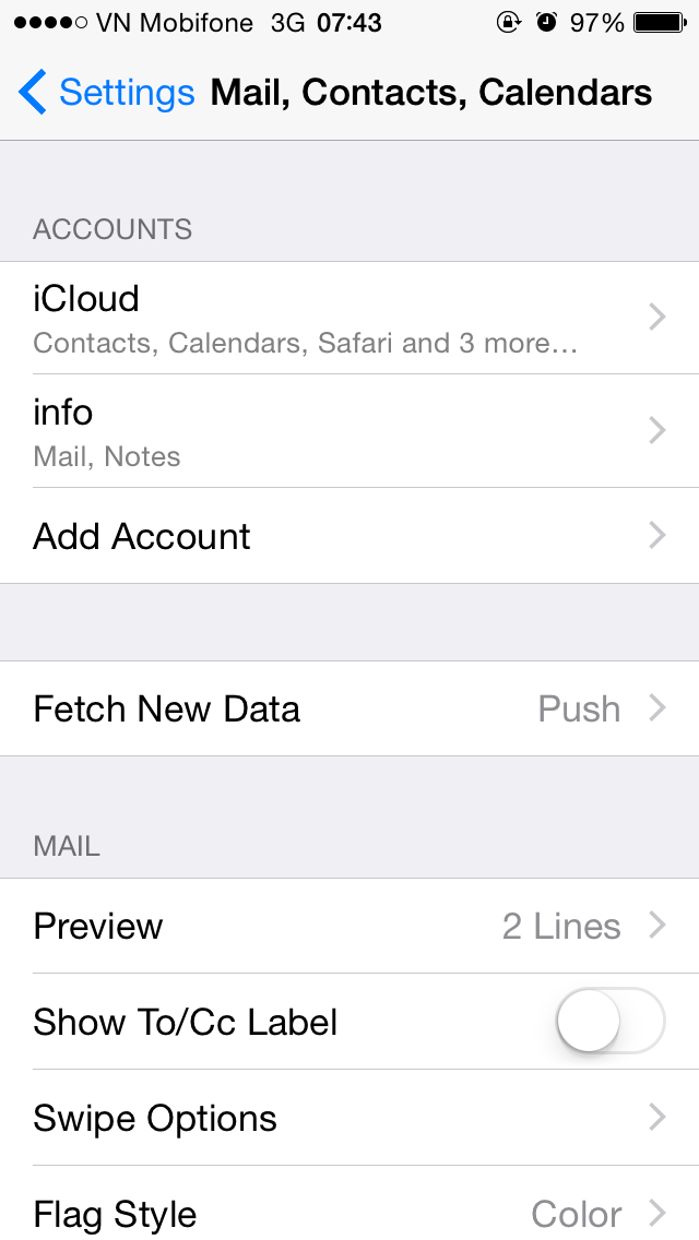 Cấu hình Nhận và Gửi Email cho iPhone - ảnh 10