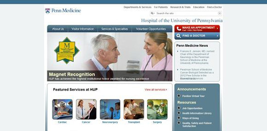 Website bệnh viện Penn Medicine - Pennmedicine.org