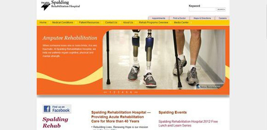 Website bệnh viện hồi phục chức năng Spalding - Spaldingrehab.com