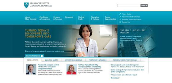 Website bệnh viện đa khoa Massachusetts General Hospital - Massgeneral.org
