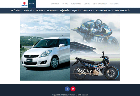 Thiết kế website bán xe máy – Suzuki.com.vn