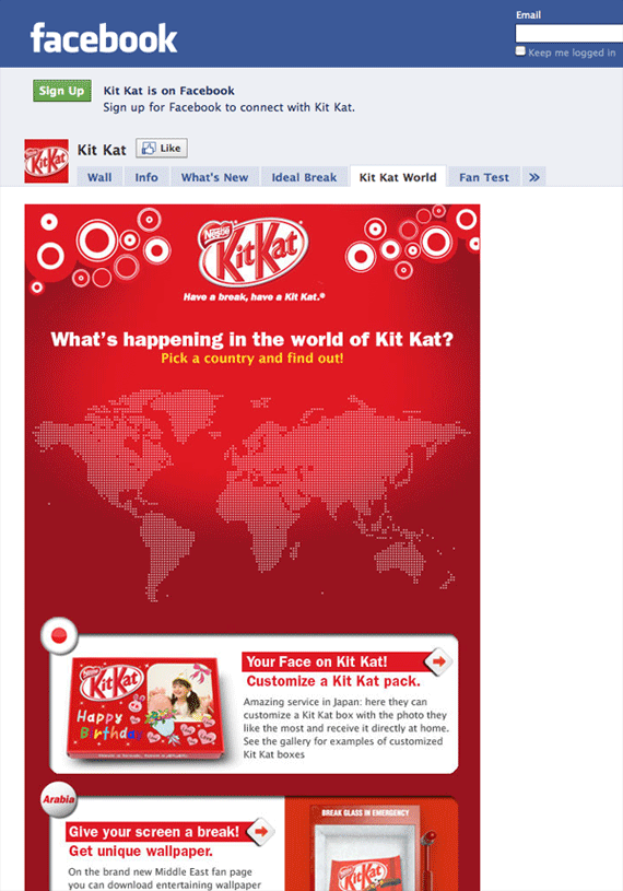 thiết kế website của Kit Kat, thiết kế website sáng tạo