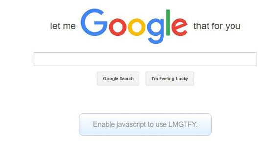 Let Me Google That For You – Website nhắc nhở công cụ tìm kiếm chỉ tìm kiếm trên google | lmgtfy.com