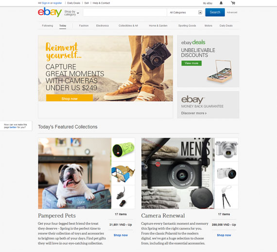 Webstie đấu giá trực tuyến ebay