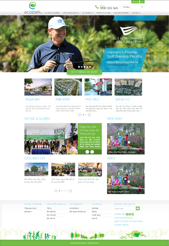 Website khu đô thị Ecopark - Ecopark.com.vn